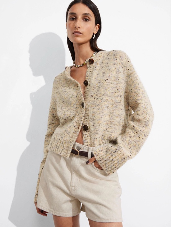 & Other Stories Sweaters - & Other Stories Buttoned Knit Cardigan in Mole, Small